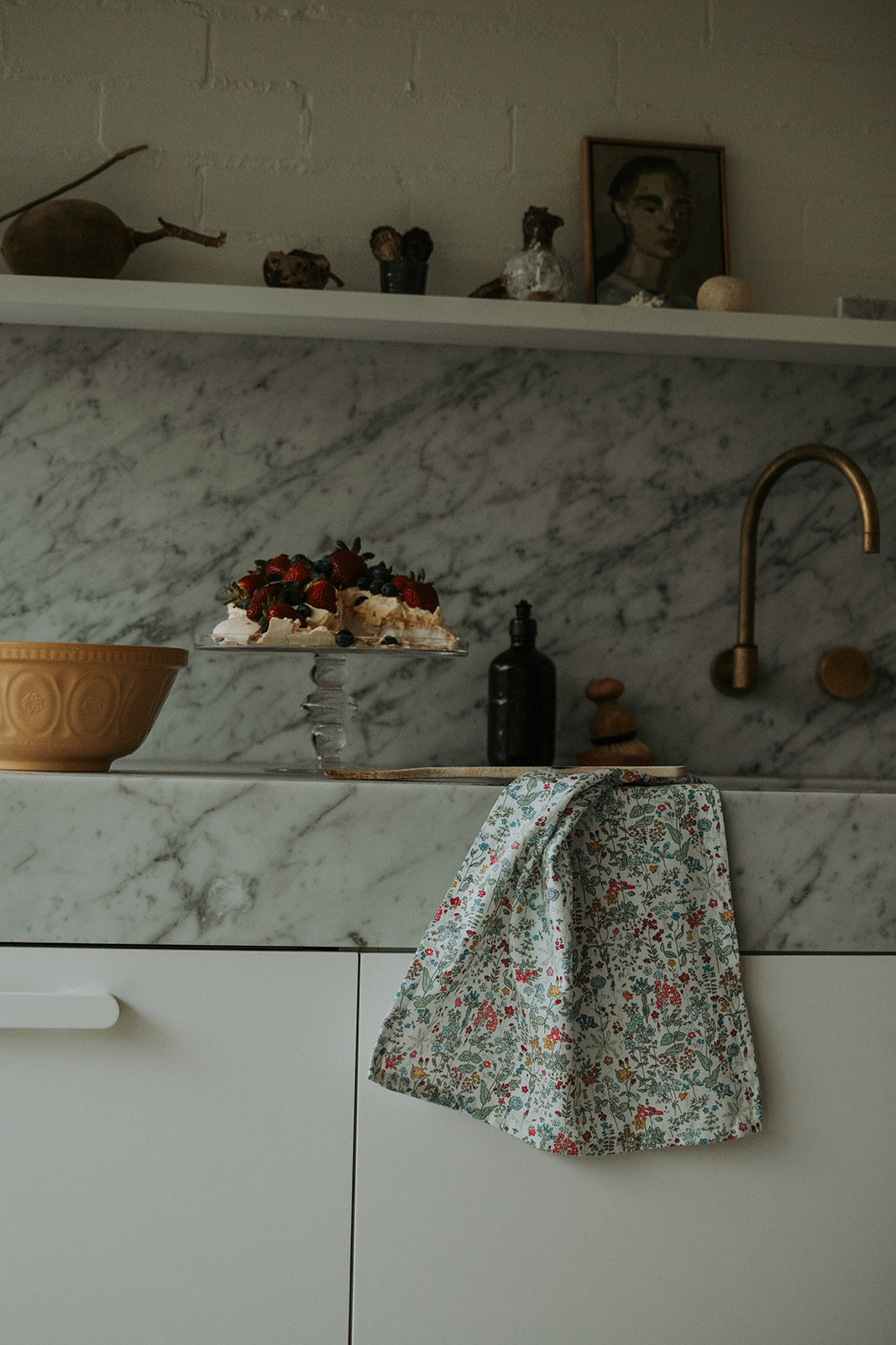 Liberty Fabric, Cotton Tea Towel. Field Flowers and Rachel