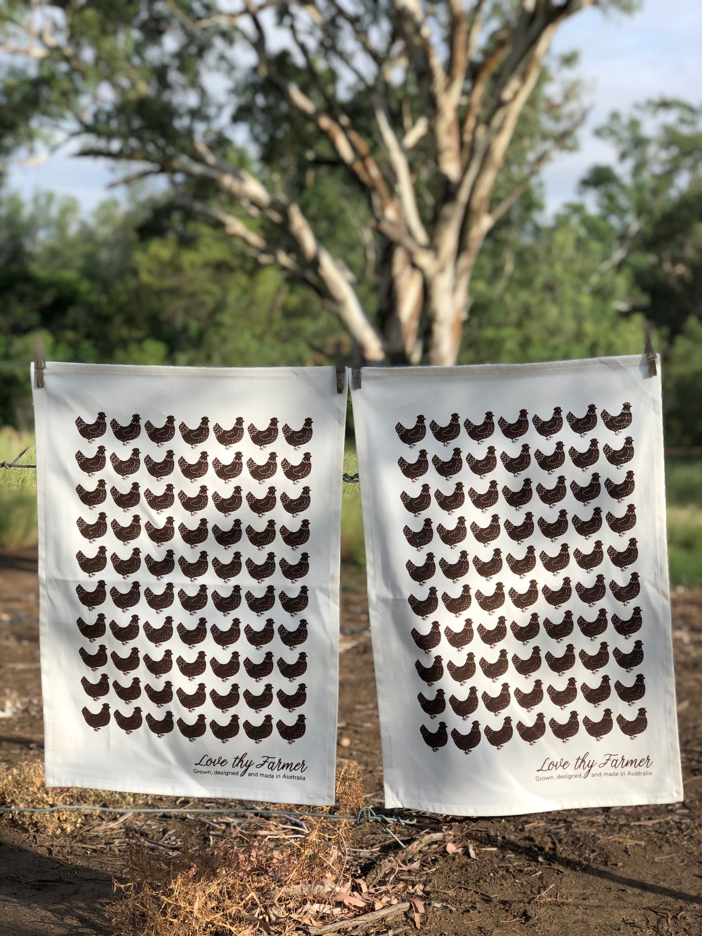 Australian Cotton Tea Towel (Hens)