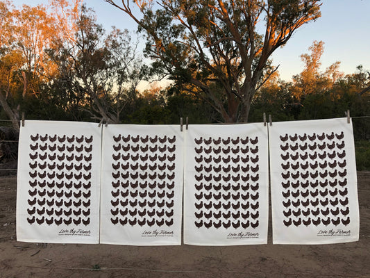 Australian Cotton Tea Towel (Hens)