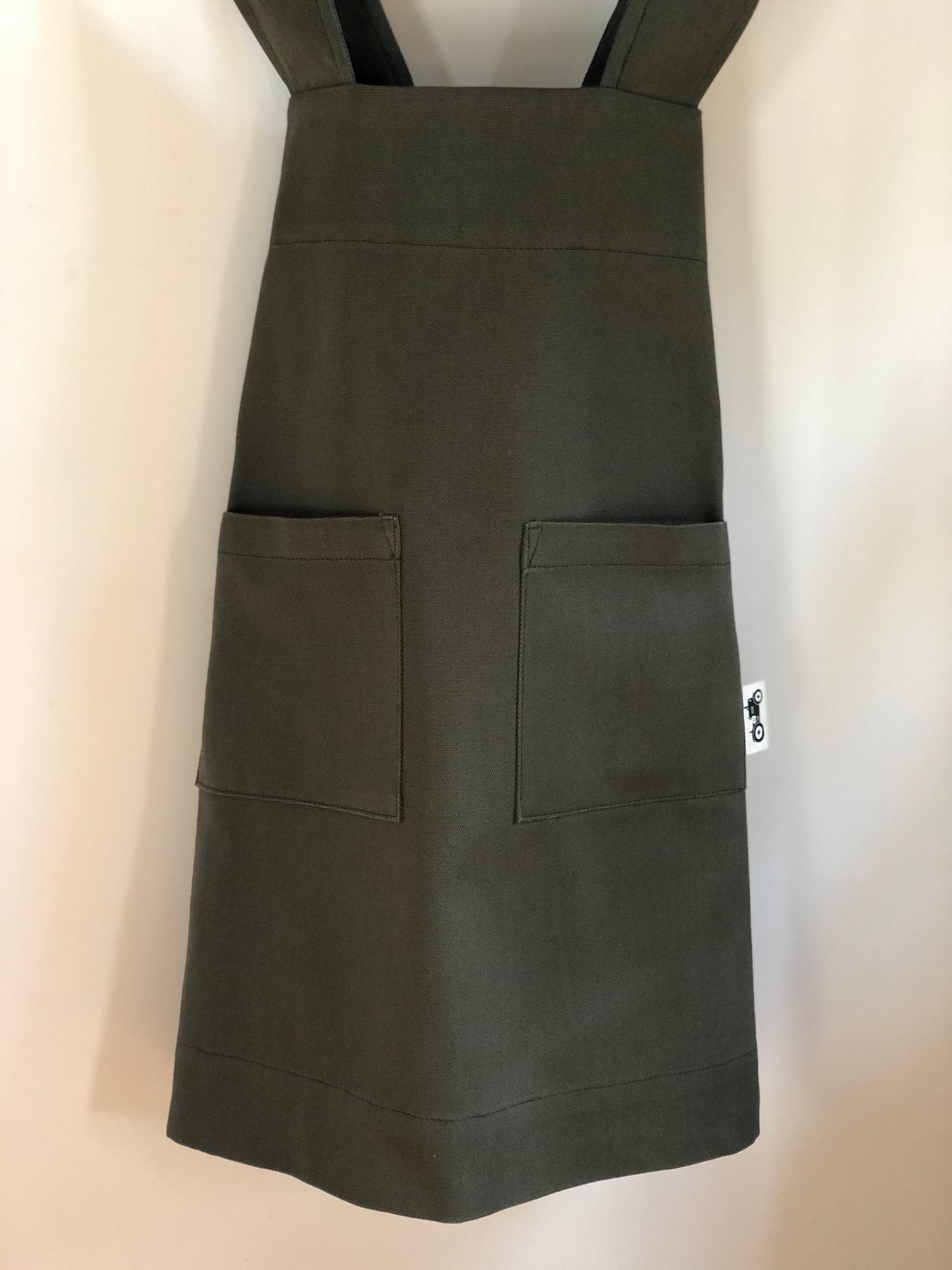 Kids' Pinafore Apron in Forest Green