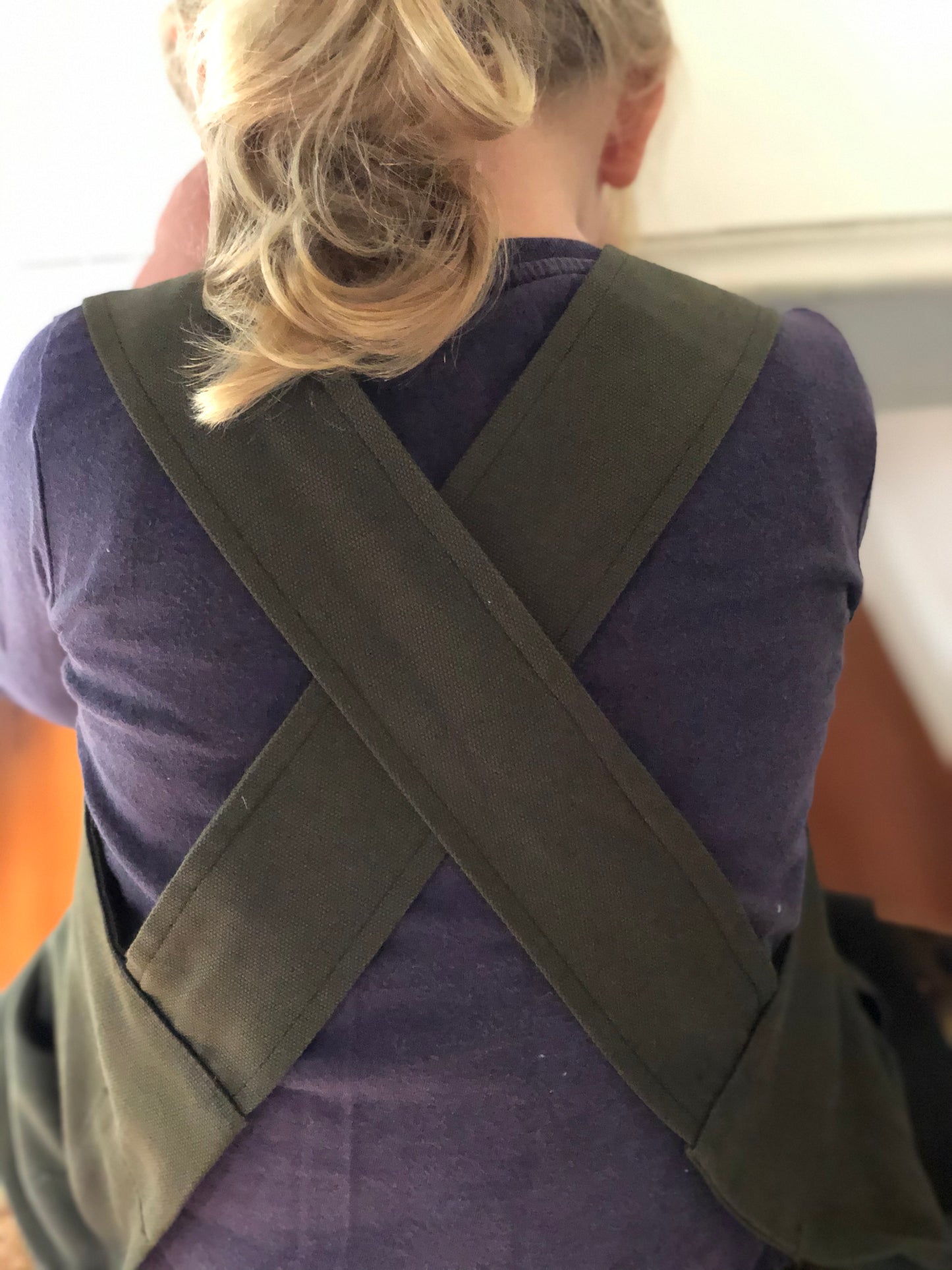 Kids' Pinafore Apron in Forest Green