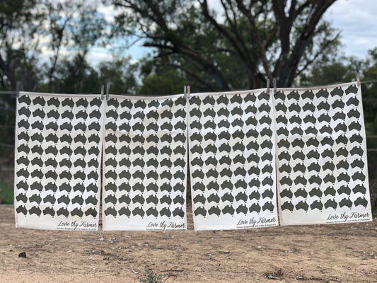 Australian Cotton Tea Towel (Maps of Australia)